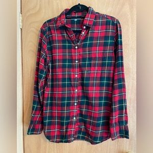 Uniqlo Christmas Plaid Button Up